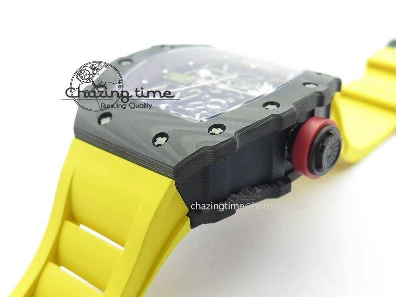 RM035-02 Rafael Nadal FC Ti Case KVF Best Edition Skeleton Dial Red On Yellow Rubber Strap MIYOTA8215