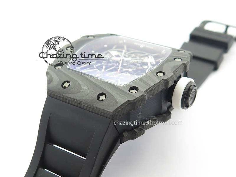 RM035-02 Rafael Nadal FC Ti Case KVF Best Edition Skeleton Dial White On Black Rubber Strap MIYOTA8215