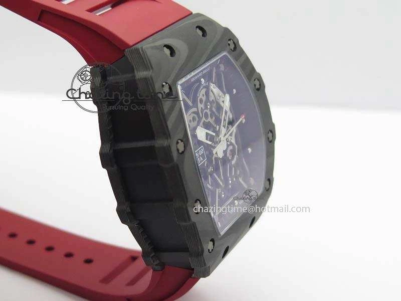 RM035-02 Rafael Nadal FC Ti Case KVF Best Edition Skeleton Dial White On Red Rubber Strap MIYOTA8215
