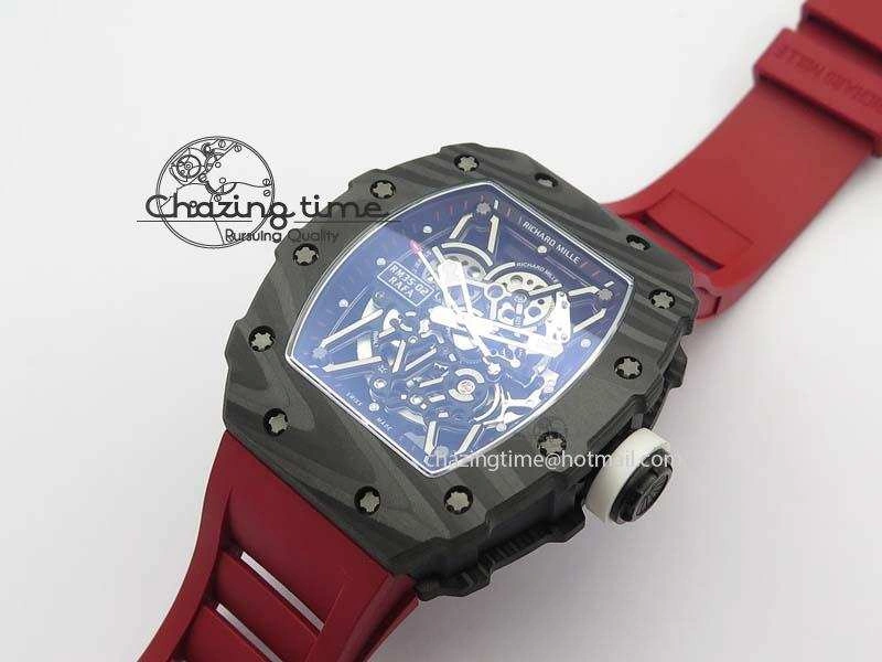RM035-02 Rafael Nadal FC Ti Case KVF Best Edition Skeleton Dial White On Red Rubber Strap MIYOTA8215