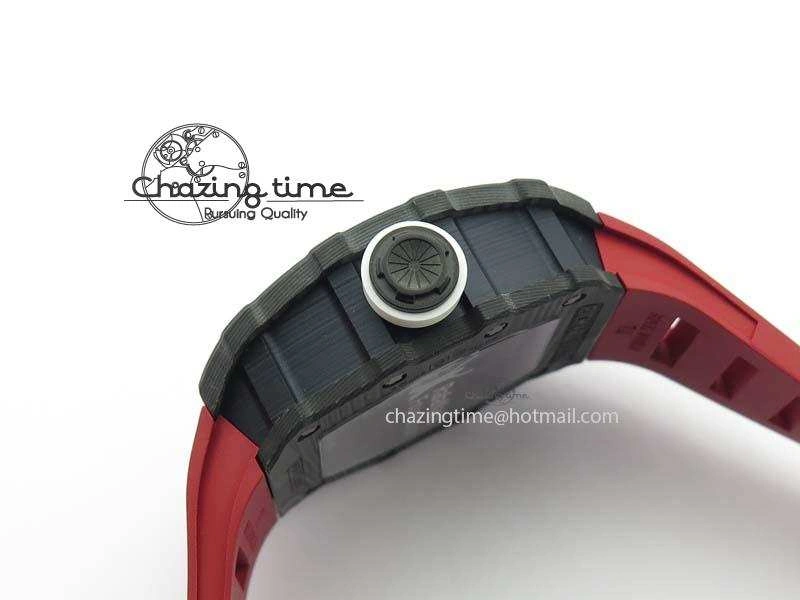 RM035-02 Rafael Nadal FC Ti Case KVF Best Edition Skeleton Dial White On Red Rubber Strap MIYOTA8215