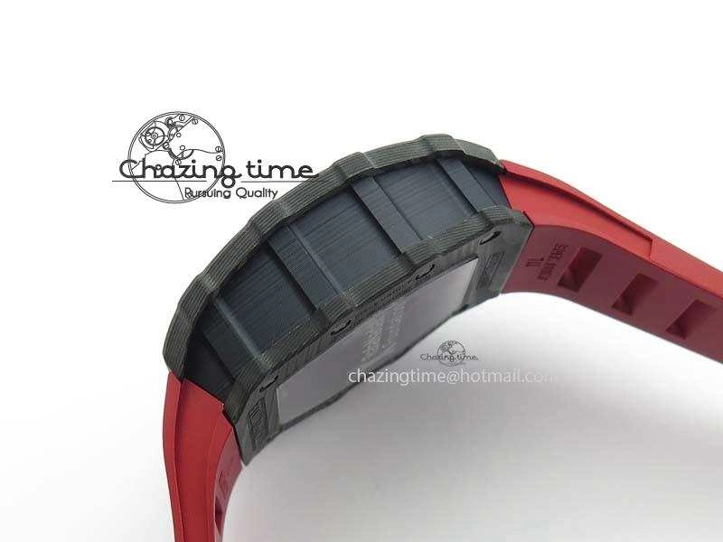 RM035-02 Rafael Nadal FC Ti Case KVF Best Edition Skeleton Dial White On Red Rubber Strap MIYOTA8215