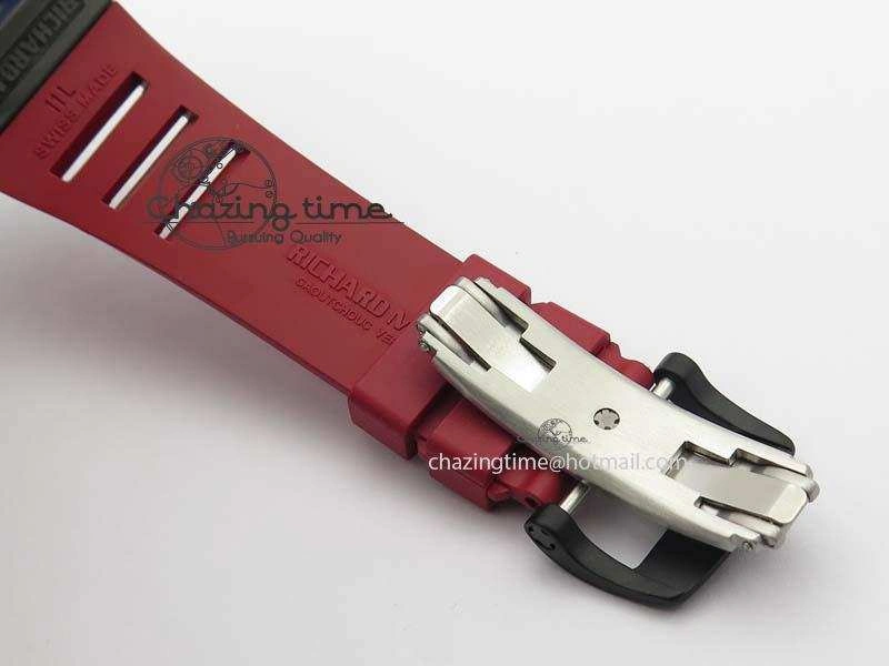 RM035-02 Rafael Nadal FC Ti Case KVF Best Edition Skeleton Dial White On Red Rubber Strap MIYOTA8215