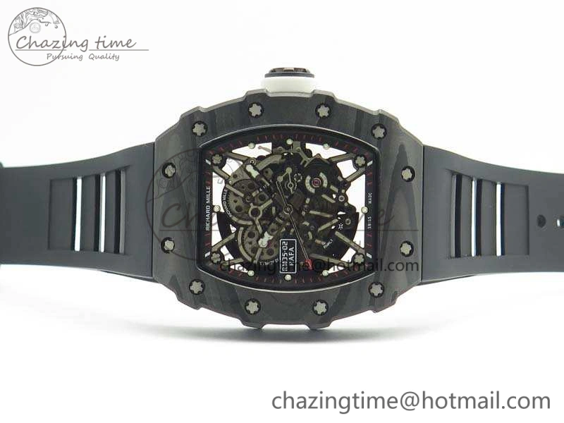 RM035-02 Rafael Nadal FC Ti Case KVF Best Edition Skeleton Dial White On Rubber Strap MIYOTA8215 V2