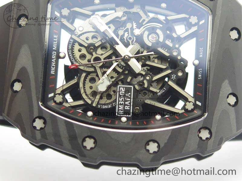 RM035-02 Rafael Nadal FC Ti Case KVF Best Edition Skeleton Dial White On Rubber Strap MIYOTA8215 V2