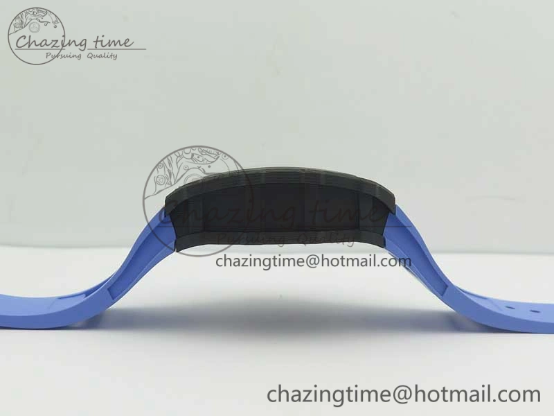 RM035-02 Rafael Nadal Forge Carbon Titanium Case KVF Best Edition Skeleton Dial Red on Blue Rubber Strap MIYOTA8215 V2