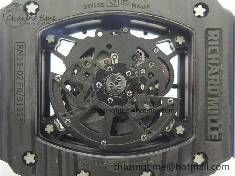 RM035-02 Rafael Nadal Forge Carbon Titanium Case KVF Best Edition Skeleton Dial Red on Blue Rubber Strap MIYOTA8215 V2