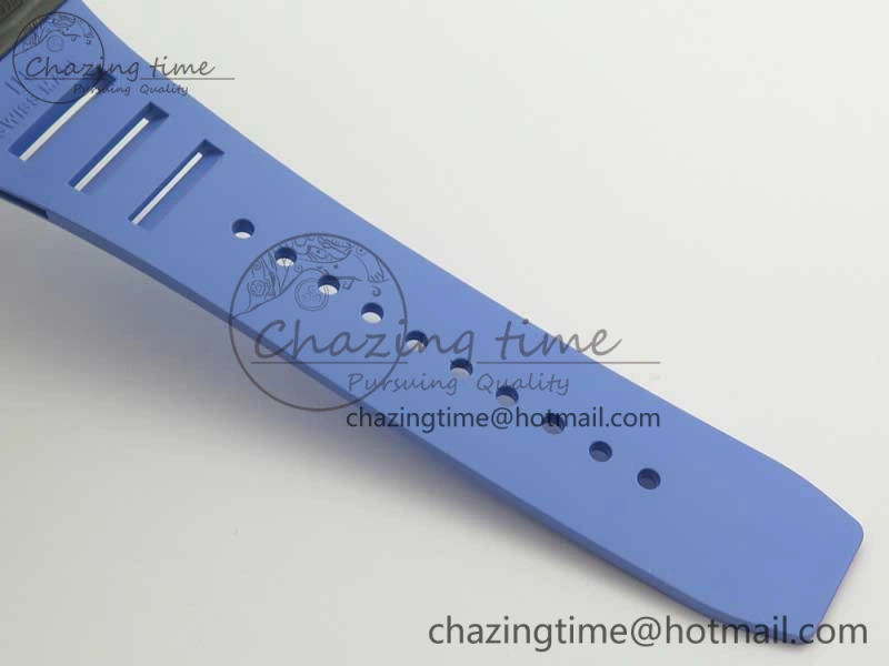 RM035-02 Rafael Nadal Forge Carbon Titanium Case KVF Best Edition Skeleton Dial Red on Blue Rubber Strap MIYOTA8215 V2