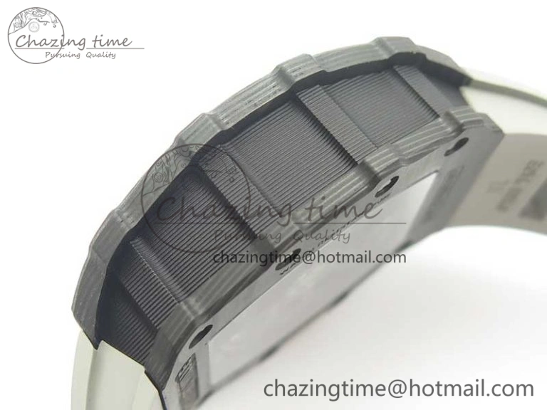RM035-02 Rafael Nadal Forge Carbon Titanium Case KVF Best Edition Skeleton Dial Red on Gray Rubber Strap MIYOTA8215 V2