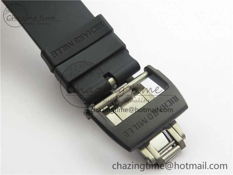 RM035-02 Real Forge Carbon Z+F 1:1 Best Edition Skeleton Dial on Black Rubber Strap NH05A