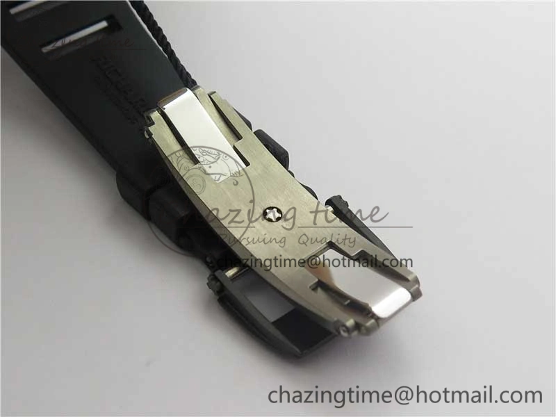 RM035-02 Real Forge Carbon Z+F 1:1 Best Edition Skeleton Dial on Black Rubber Strap NH05A