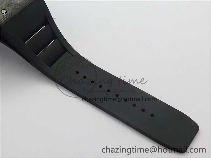 RM035-02 Real Forge Carbon Z+F 1:1 Best Edition Skeleton Dial on Black Rubber Strap NH05A