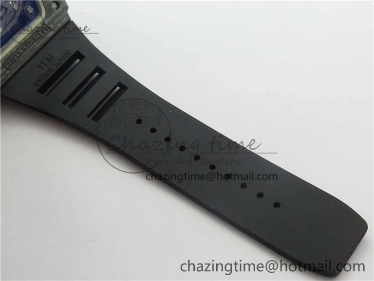 RM035-02 Real Forge Carbon Z+F 1:1 Best Edition Skeleton Dial on Black Rubber Strap NH05A