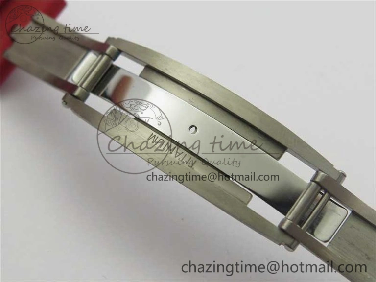 RM035-02 Real Forge Carbon Z+F 1:1 Best Edition Skeleton Dial on Red Rubber Strap NH05A