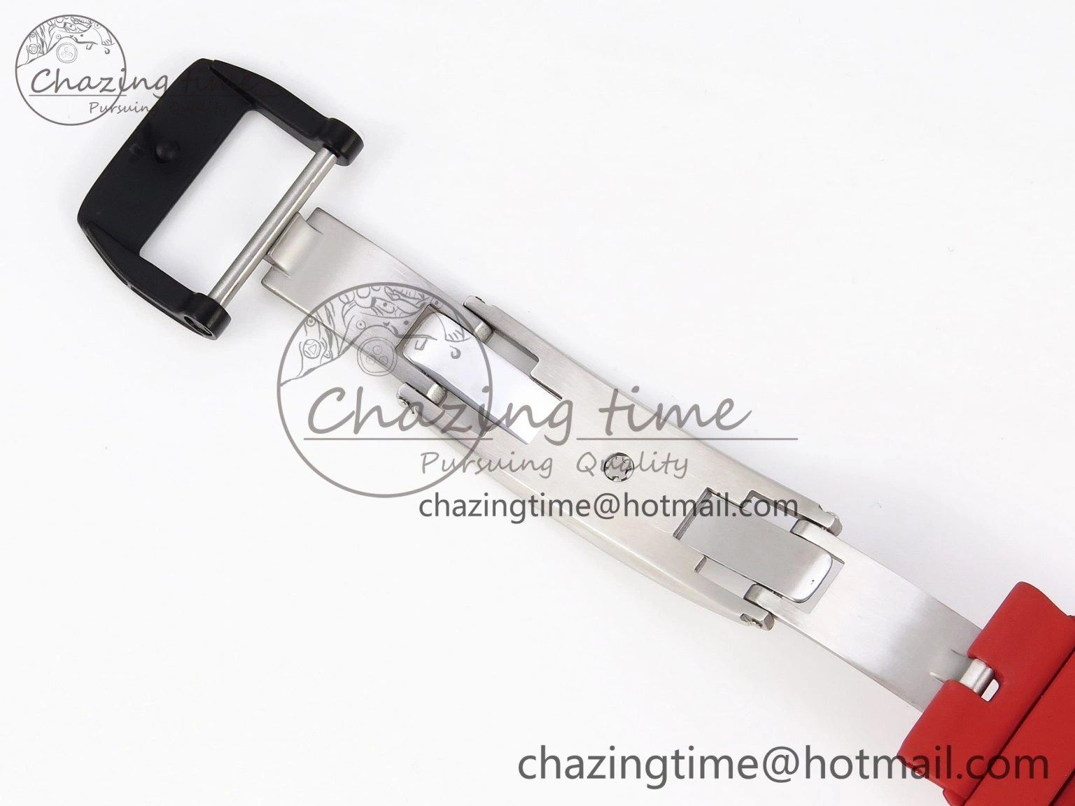 RM035-02 Real NTPT T+F 1:1 Best Edition Skeleton Dial on Red Rubber Strap