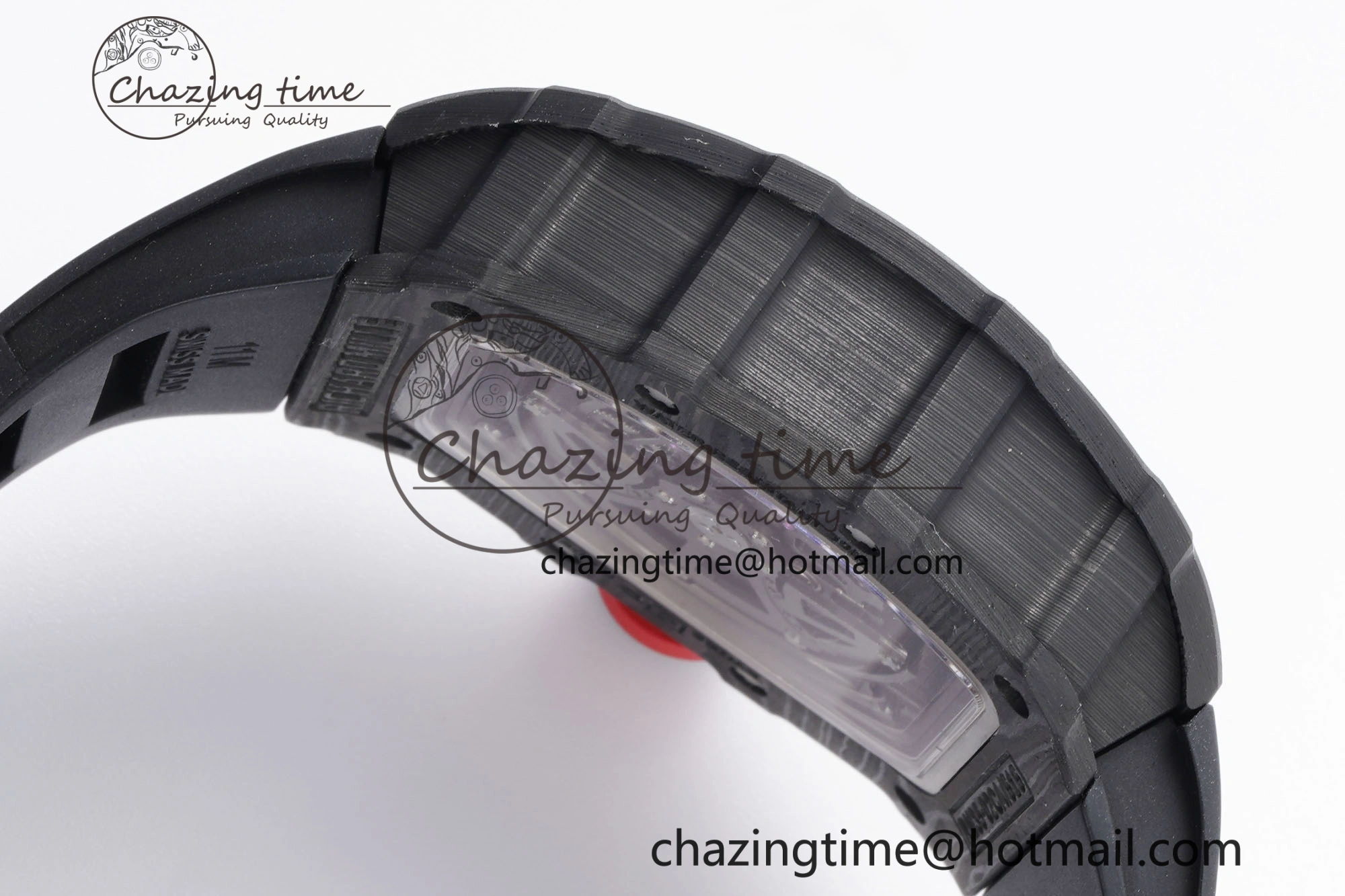 RM035-02 Real NTPT ZF 1:1 Best Edition Skeleton Dial on Black Rubber Strap NH05A V3+