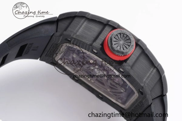 RM035-02 Real NTPT ZF 1:1 Best Edition Skeleton Dial on Black Rubber Strap NH05A V3+