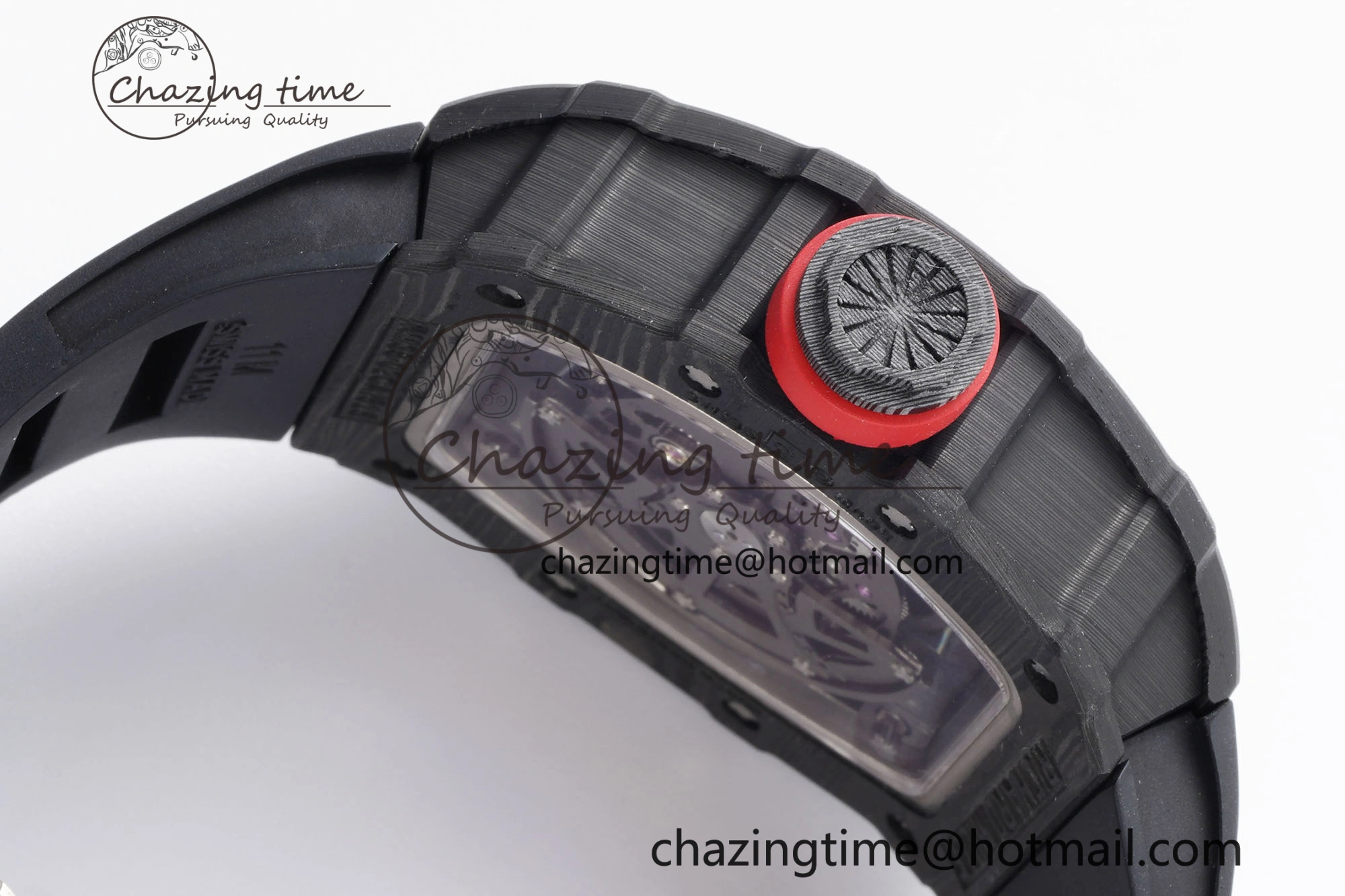 RM035-02 Real NTPT ZF 1:1 Best Edition Skeleton Dial on Black Rubber Strap NH05A V3+
