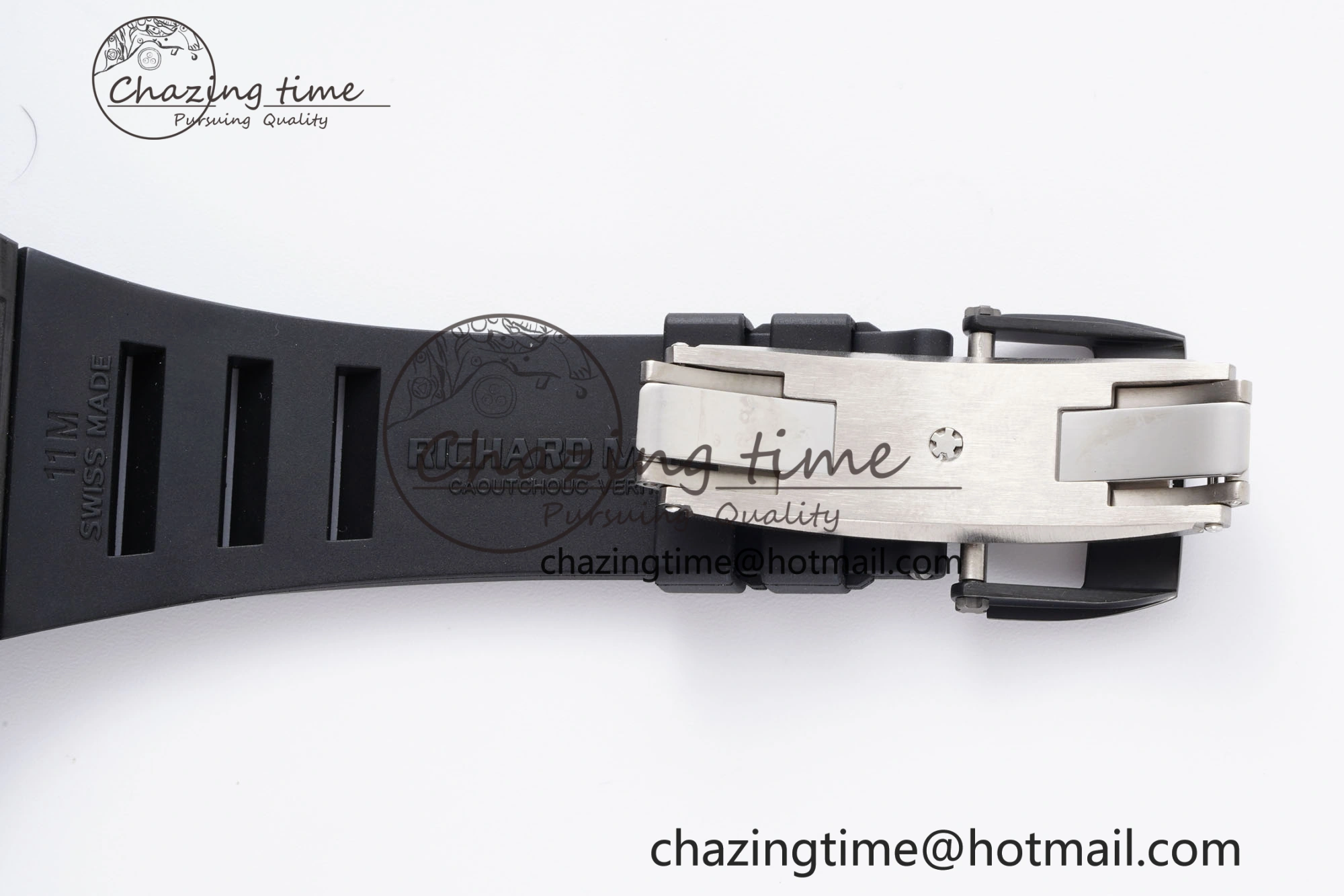 RM035-02 Real NTPT ZF 1:1 Best Edition Skeleton Dial on Black Rubber Strap NH05A V3+