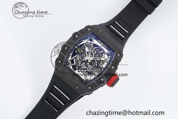 RM035-02 Real NTPT ZF 1:1 Best Edition Skeleton Dial on Black Rubber Strap NH05A V3+