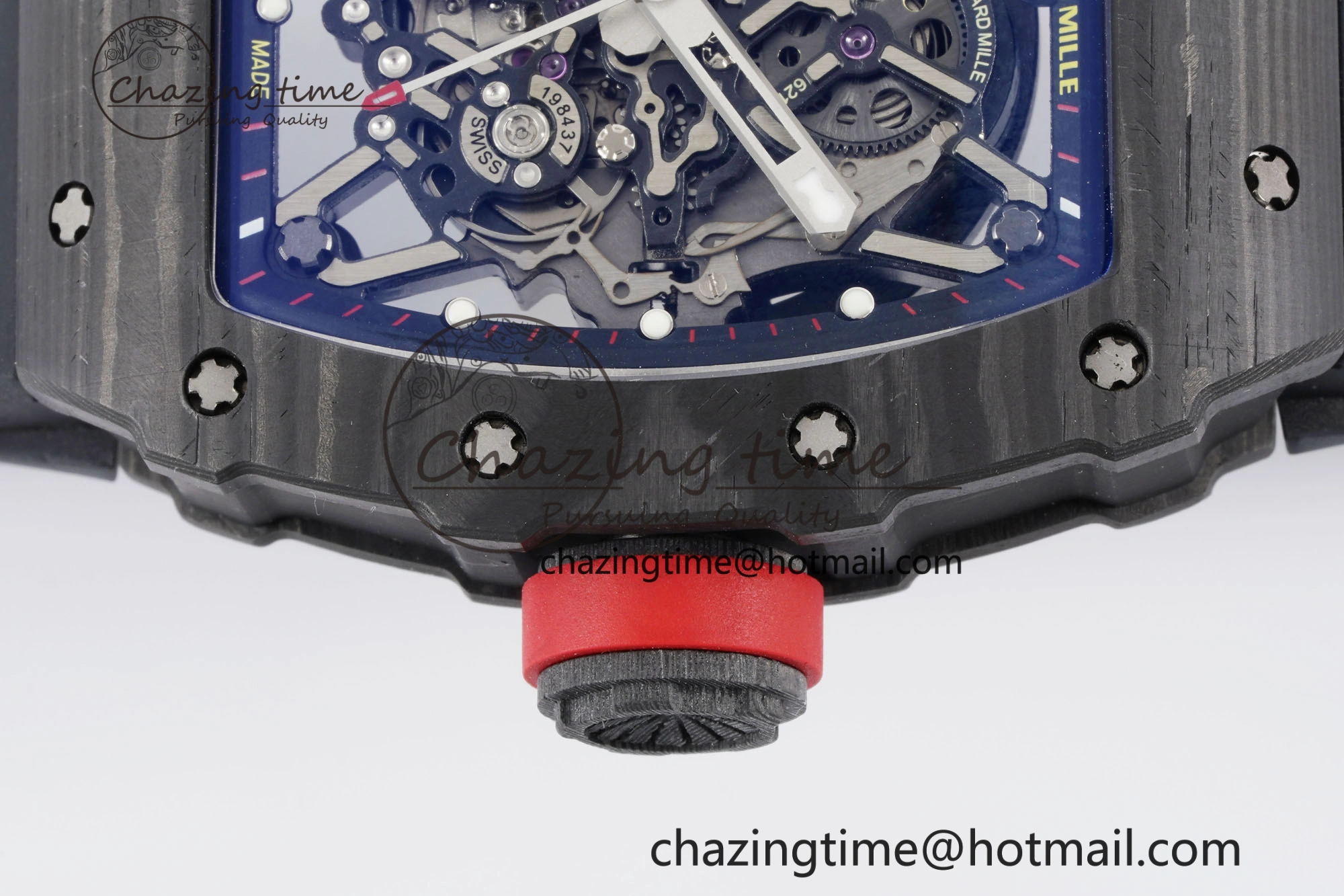 RM035-02 Real NTPT ZF 1:1 Best Edition Skeleton Dial on Black Rubber Strap NH05A V3+
