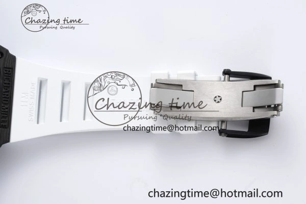 RM035-02 Real NTPT ZF 1:1 Best Edition Skeleton Dial on White Rubber Strap NH05A V3+