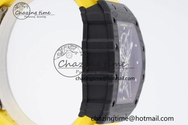 RM035-02 Real NTPT ZF 1:1 Best Edition Skeleton Dial on Yellow Rubber Strap NH05A V3+