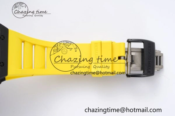 RM035-02 Real NTPT ZF 1:1 Best Edition Skeleton Dial on Yellow Rubber Strap NH05A V3+