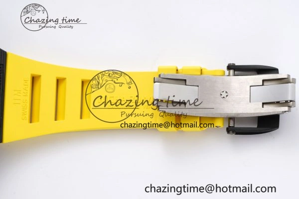 RM035-02 Real NTPT ZF 1:1 Best Edition Skeleton Dial on Yellow Rubber Strap NH05A V3+