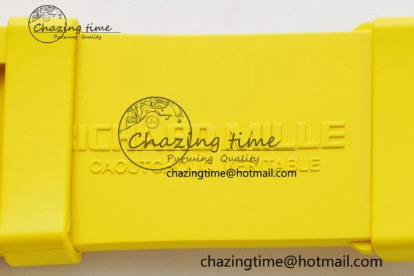 RM035-02 Real NTPT ZF 1:1 Best Edition Skeleton Dial on Yellow Rubber Strap NH05A V3+