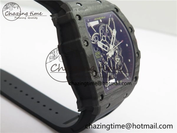 RM035-02 Real NTPT ZF All in One movement 1:1 Best Edition Skeleton Dial on Black Rubber Strap V4