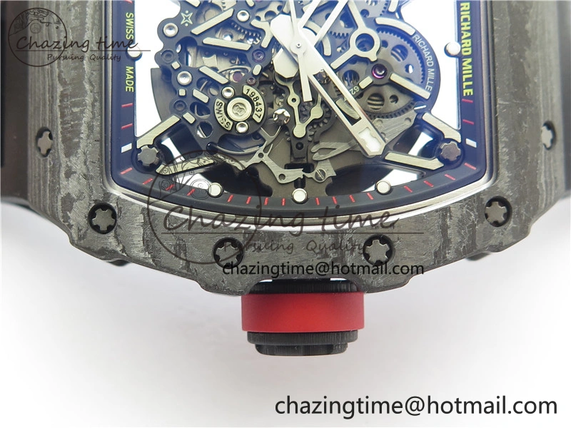 RM035-02 Real NTPT ZF All in One movement 1:1 Best Edition Skeleton Dial on Black Rubber Strap V4