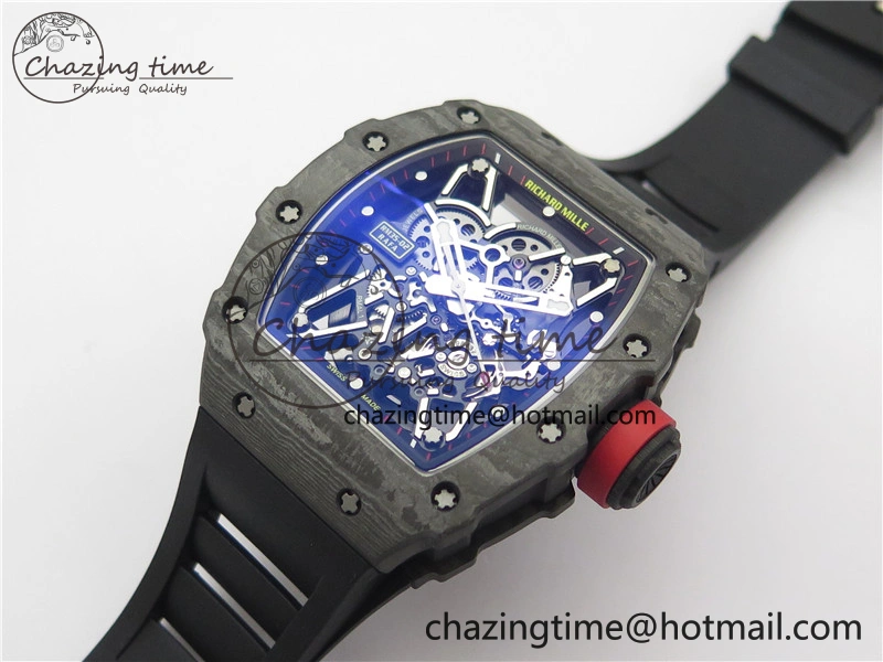 RM035-02 Real NTPT ZF All in One movement 1:1 Best Edition Skeleton Dial on Black Rubber Strap V4
