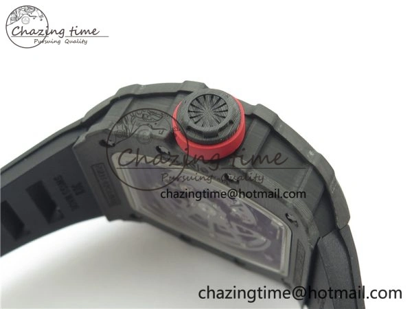 RM035-02 Real NTPT ZF All in One movement 1:1 Best Edition Skeleton Dial on Black Rubber Strap V4