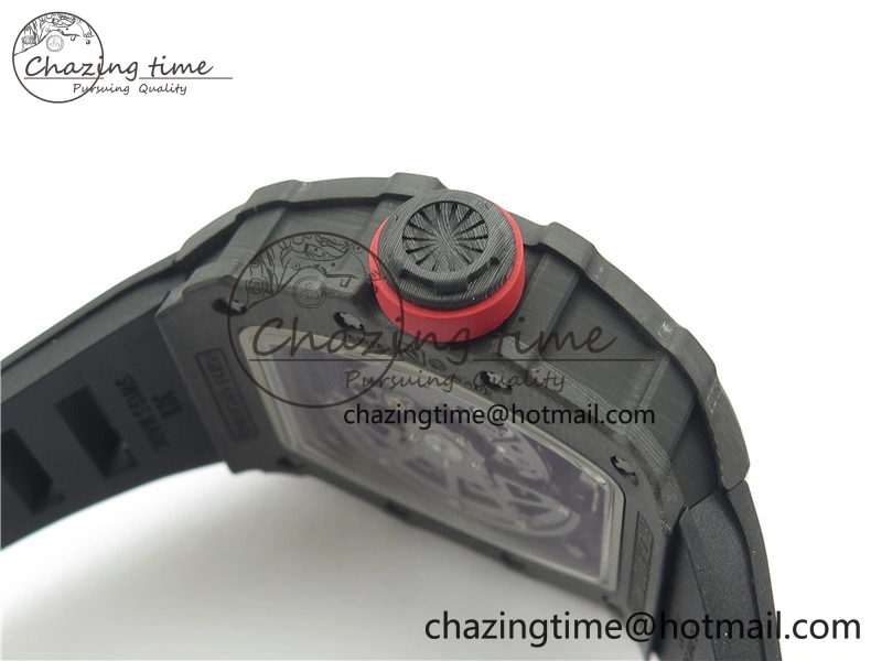 RM035-02 Real NTPT ZF All in One movement 1:1 Best Edition Skeleton Dial on Black Rubber Strap V4