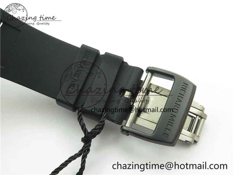 RM035-02 Real NTPT ZF All in One movement 1:1 Best Edition Skeleton Dial on Black Rubber Strap V4