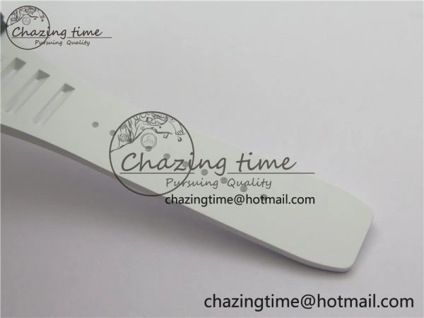 RM035-02 Real NTPT ZF All in One movement 1:1 Best Edition Skeleton Dial on White Rubber Strap V4