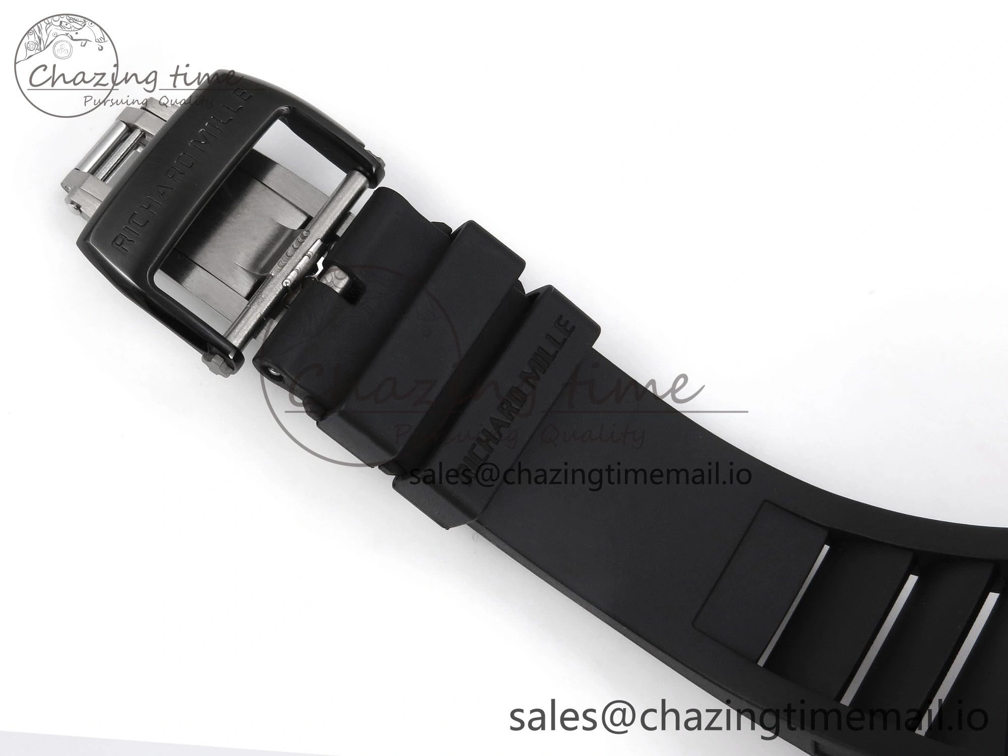 RM035-02 Red NTPT ZF 1:1 Best Edition Skeleton Dial on Black Rubber Strap RMAL1 Super Clone V6