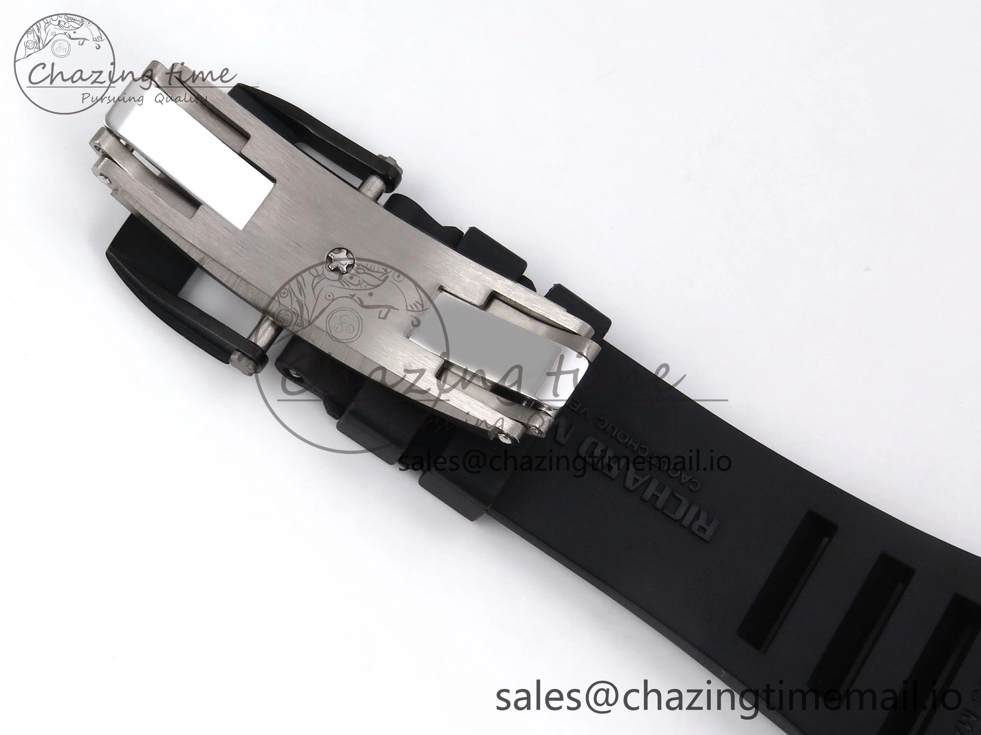 RM035-02 Red NTPT ZF 1:1 Best Edition Skeleton Dial on Black Rubber Strap RMAL1 Super Clone V6