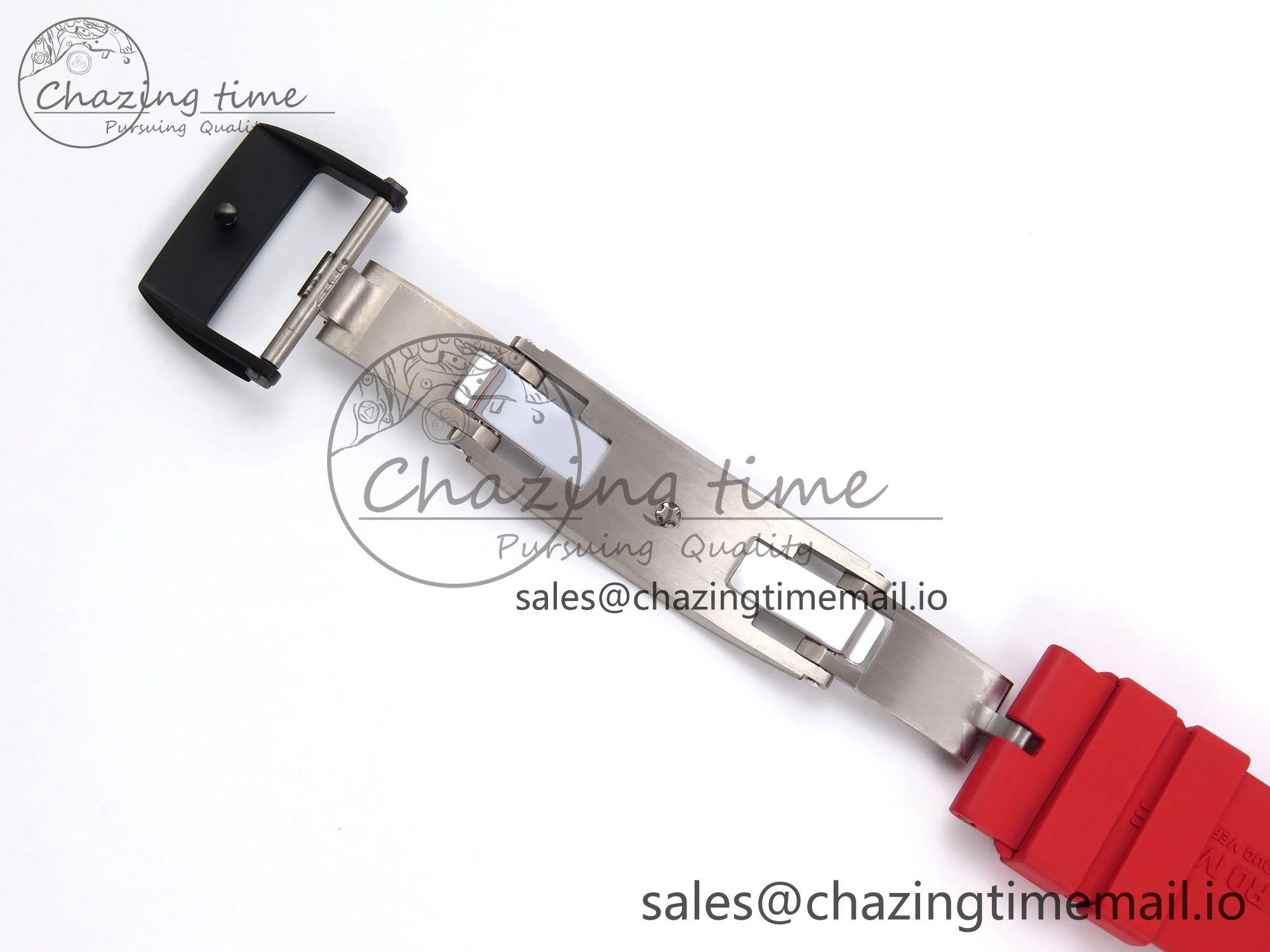 RM035-02 Red NTPT ZF 1:1 Best Edition Skeleton Dial on Red Rubber Strap RMAL1 Super Clone V6