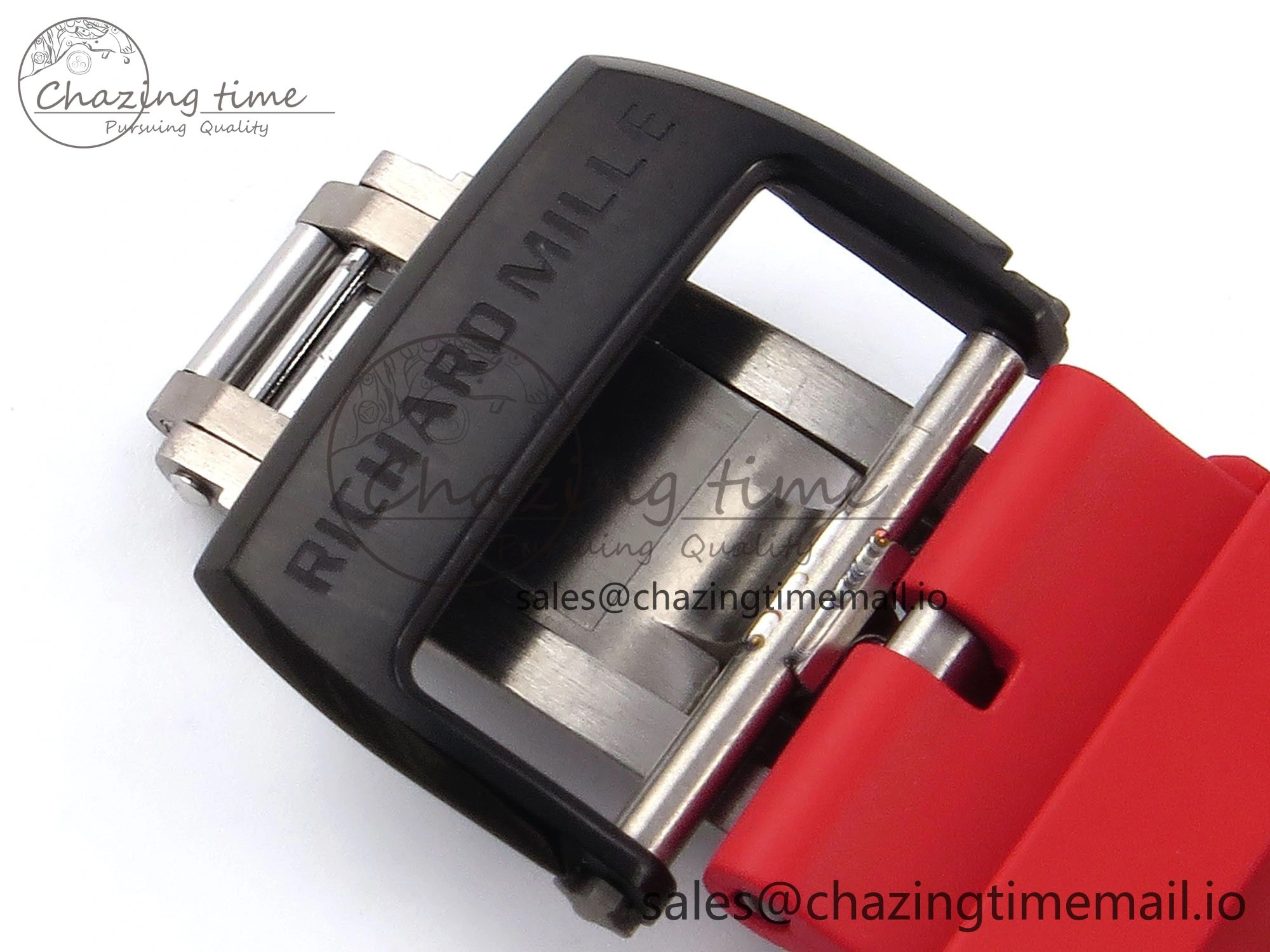 RM035-02 Red NTPT ZF 1:1 Best Edition Skeleton Dial on Red Rubber Strap RMAL1 Super Clone V6