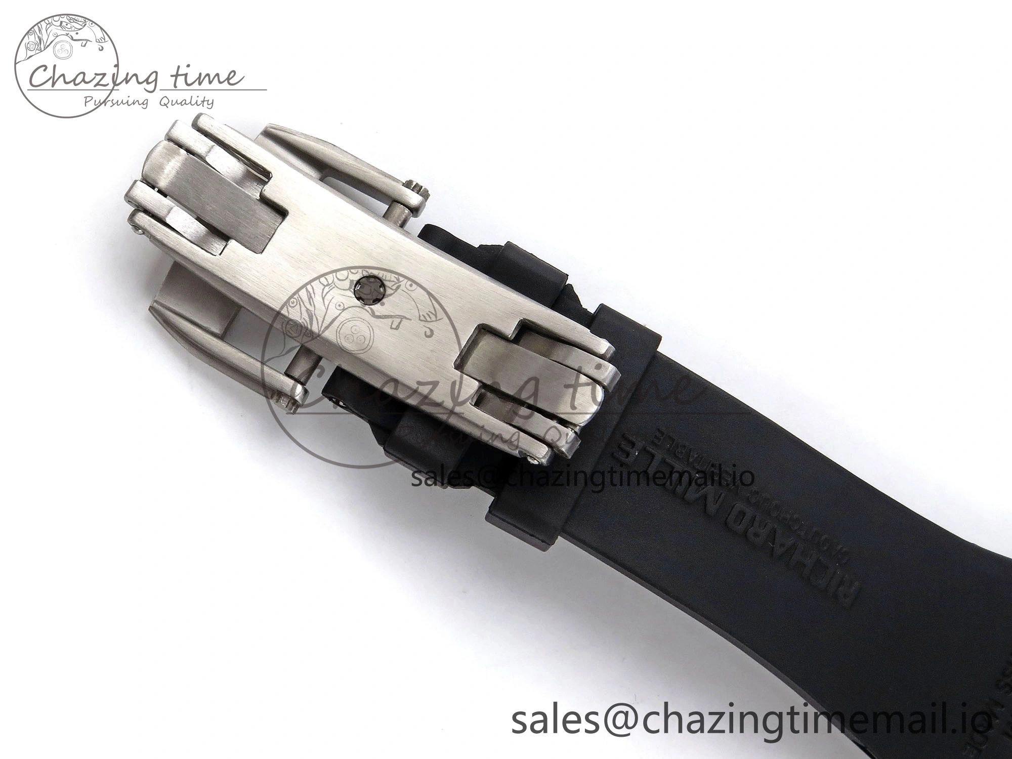 RM035-02 Transparent RMF 1:1 Best Edition Skeleton Dial on Black Rubber Strap RMAL1