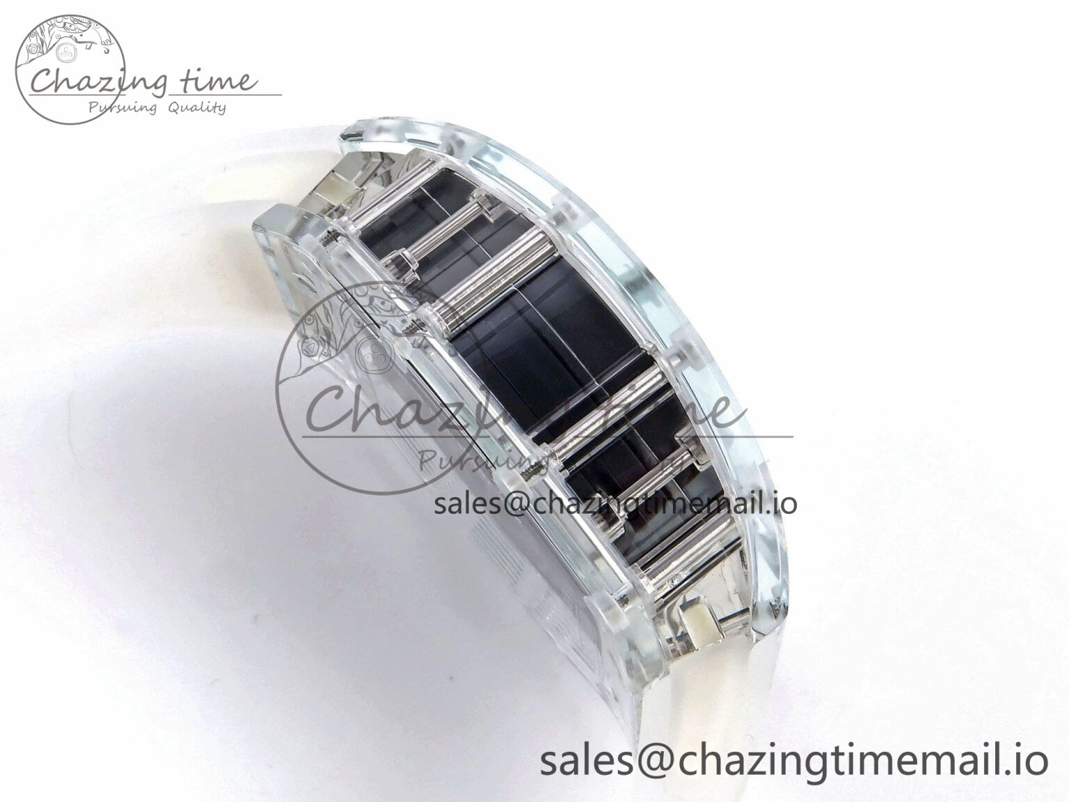 RM035-02 Transparent RMF 1:1 Best Edition Skeleton Dial on Transparent Rubber Strap RMAL1