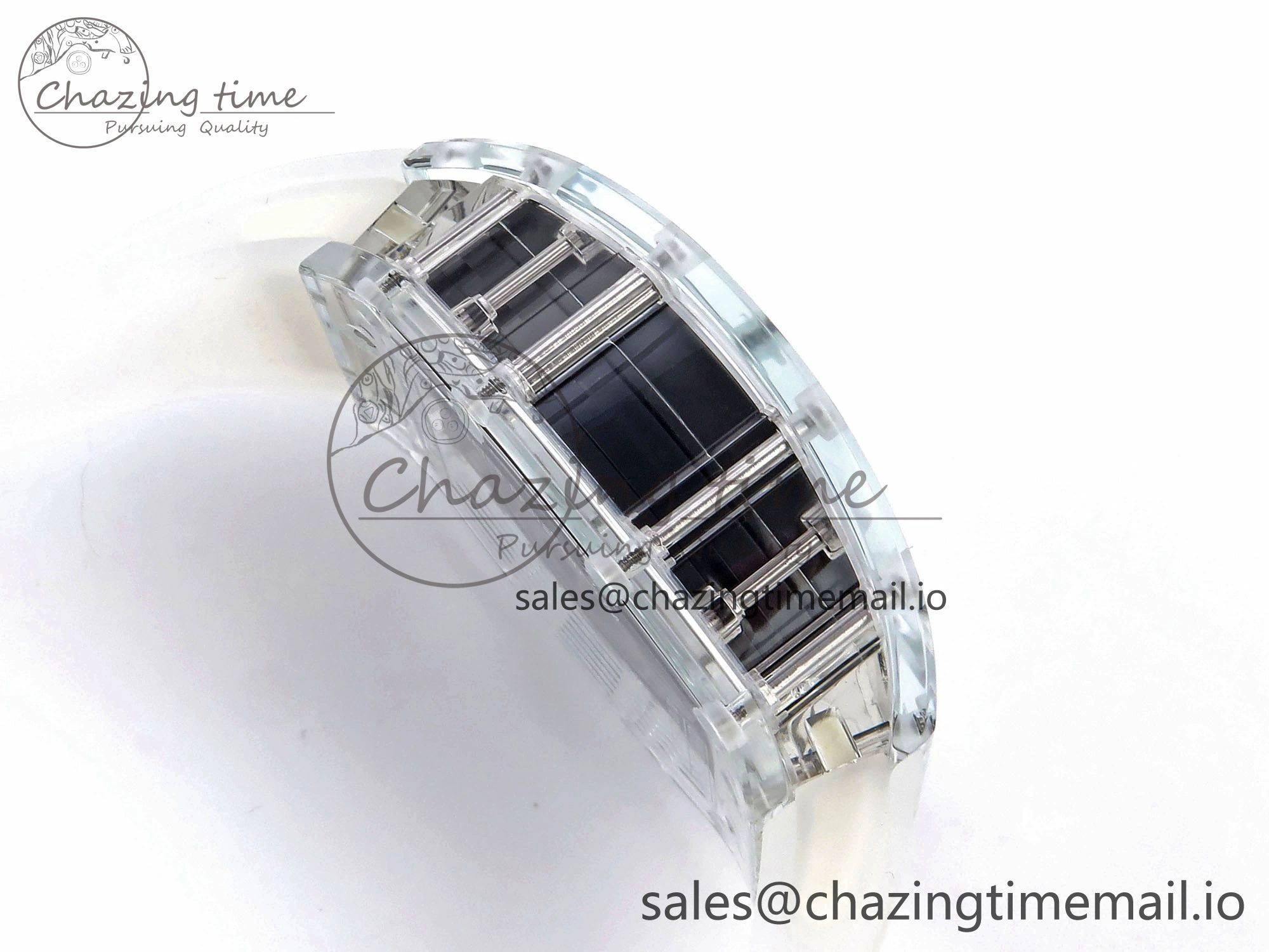 RM035-02 Transparent RMF 1:1 Best Edition Skeleton Dial on Transparent Rubber Strap RMAL1