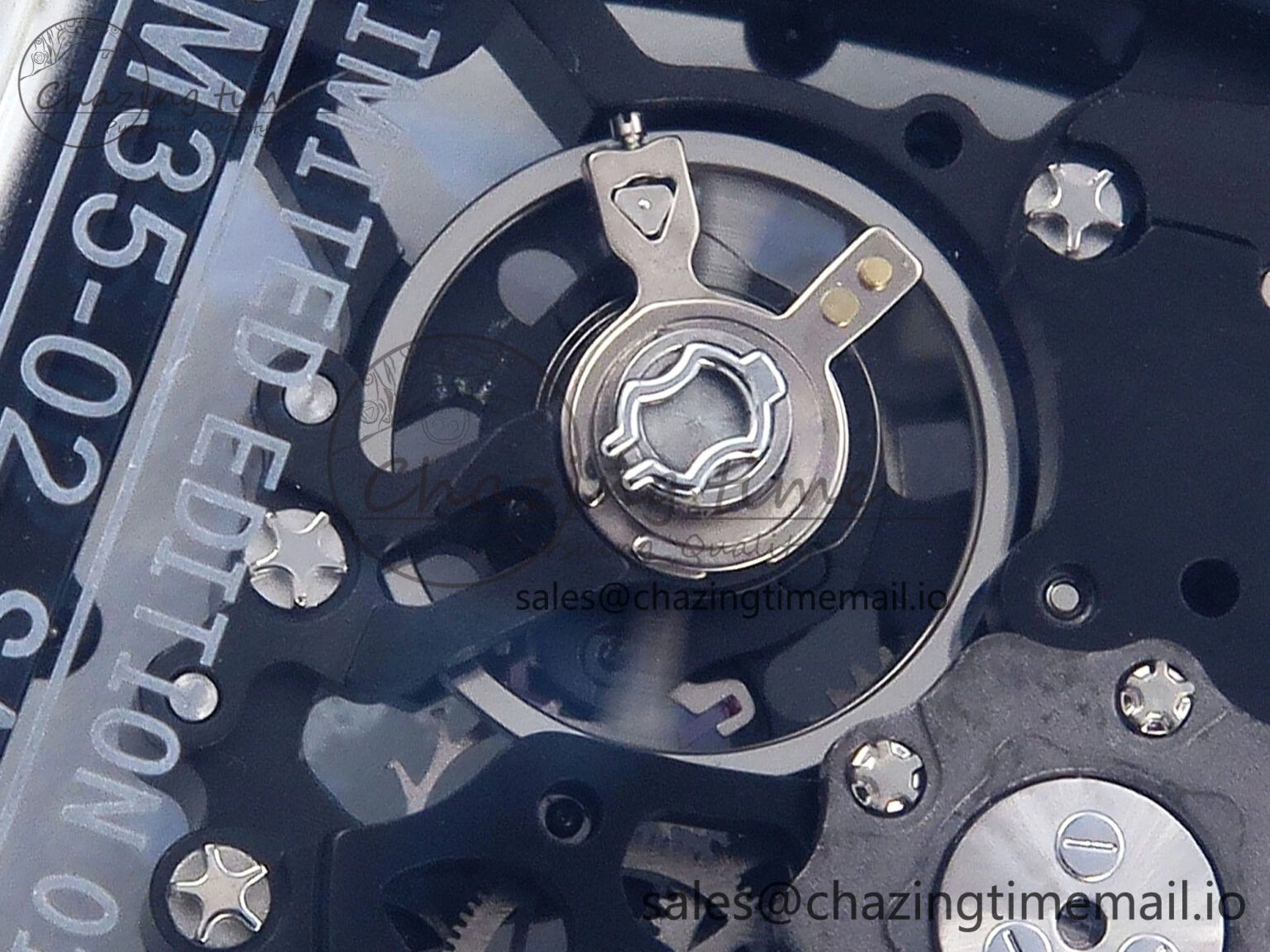 RM035-02 Transparent RMF 1:1 Best Edition Skeleton Dial on White Rubber Strap RMAL1