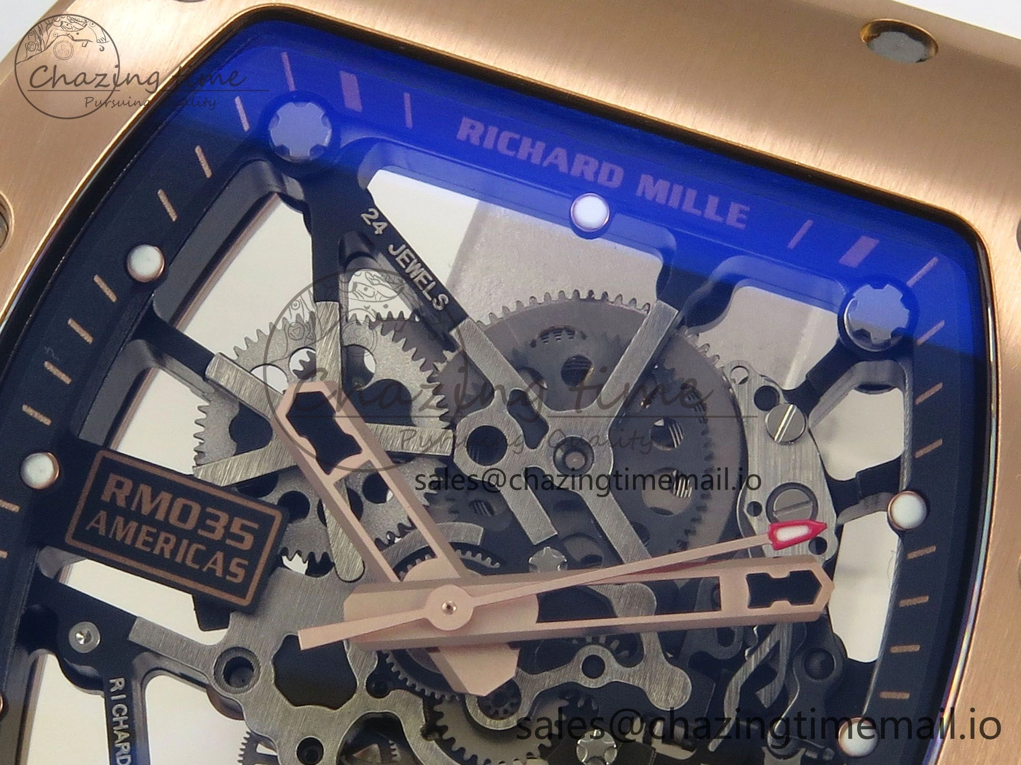 RM035 Americas RG SONIC Best Edition Skeleton Dial on White Rubber Strap Clone RMUL1