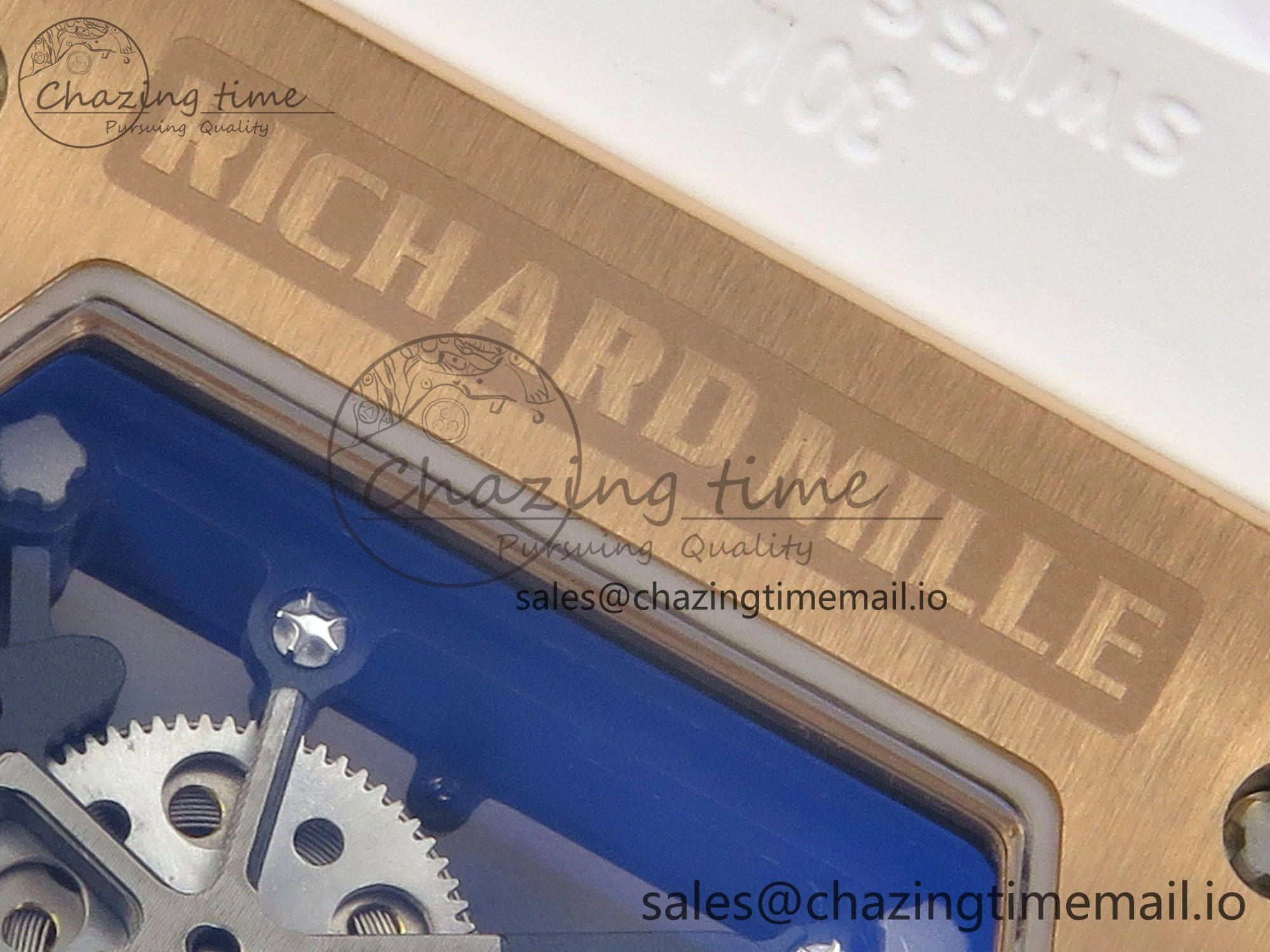 RM035 Americas RG SONIC Best Edition Skeleton Dial on White Rubber Strap Clone RMUL1