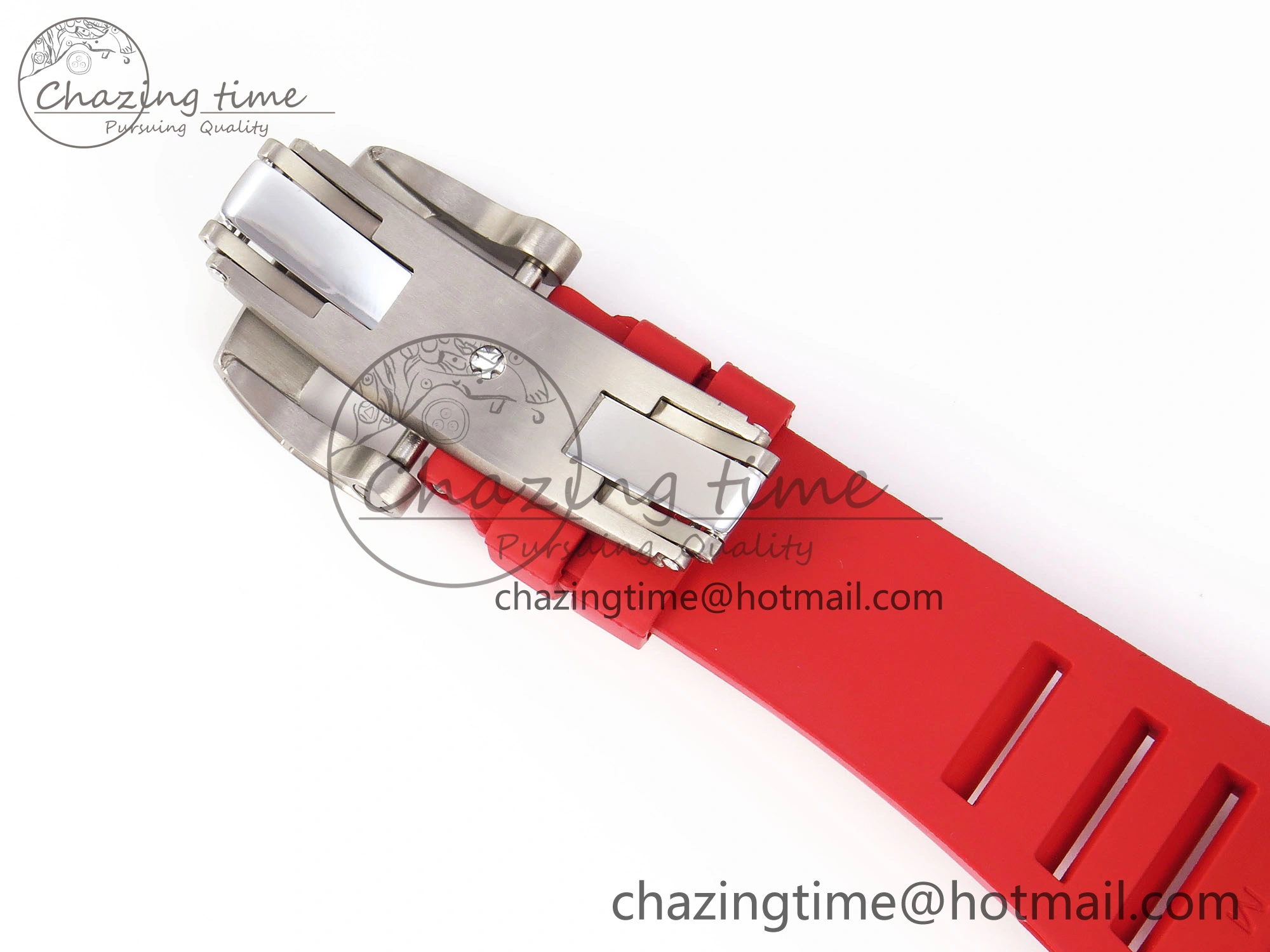 RM035 BLACK CARBON SONIC BEST EDITION SKELETON DIAL ON RED RUBBER STRAP CLONE RMUL2