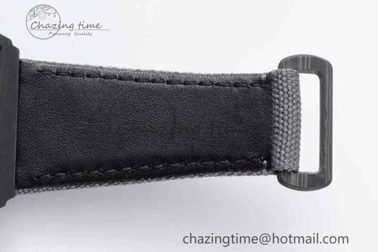 RM035 Black Carbon SONIC Best Edition Skeleton Dial on Gray Nylon Strap Clone RMUL2