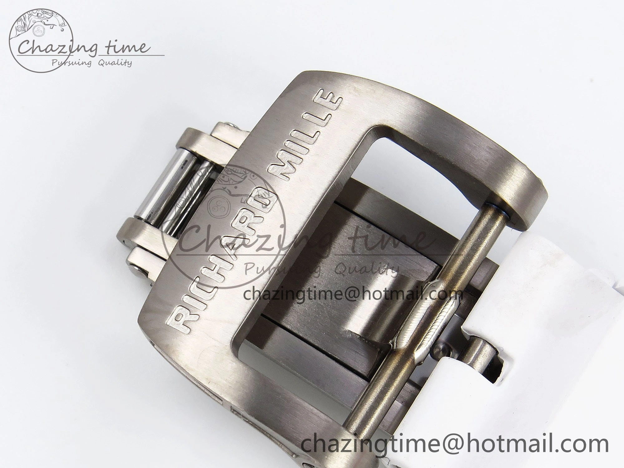 RM035 Black Carbon SONIC Best Edition Skeleton Dial on White Rubber Strap Clone RMUL2